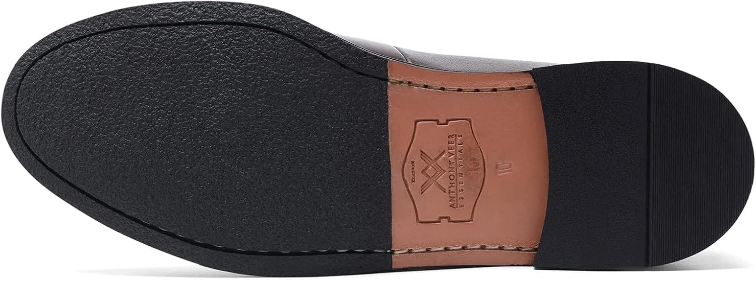 Anthony Veer Sherman Penny Loafers for Men | Blake Stitch Construction | Ortholite® Cushioned Footbed