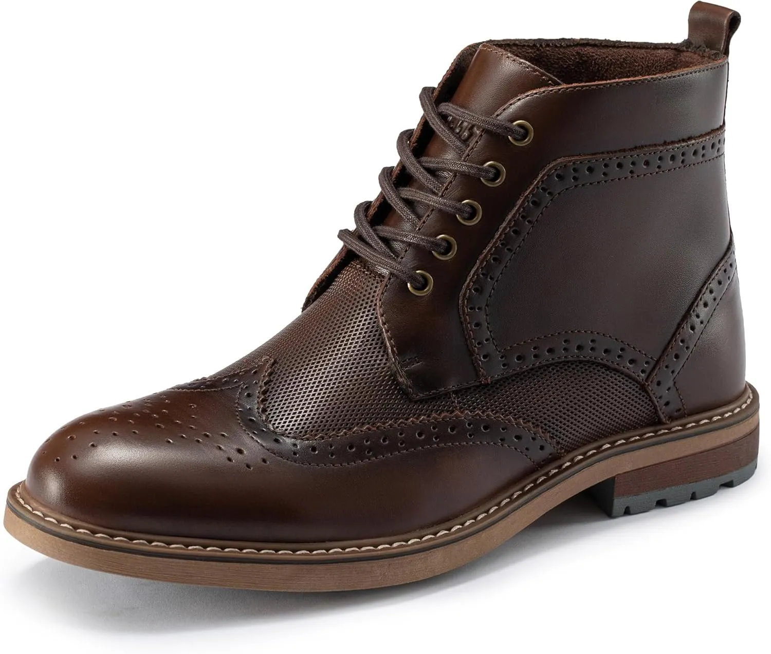 Arkbird Mens Oxford Dress Boots Fashion Casual Genuine Leather Brogue Chukka Ankle Boot for Men