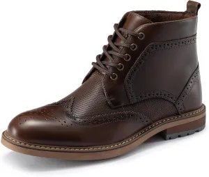 Arkbird Mens Oxford Dress Boots Fashion Casual Genuine Leather Brogue Chukka Ankle Boot for Men
