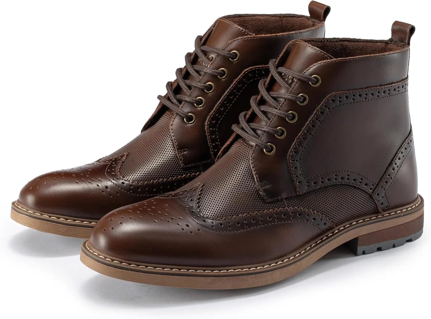 Arkbird Mens Oxford Dress Boots Fashion Casual Genuine Leather Brogue Chukka Ankle Boot for Men