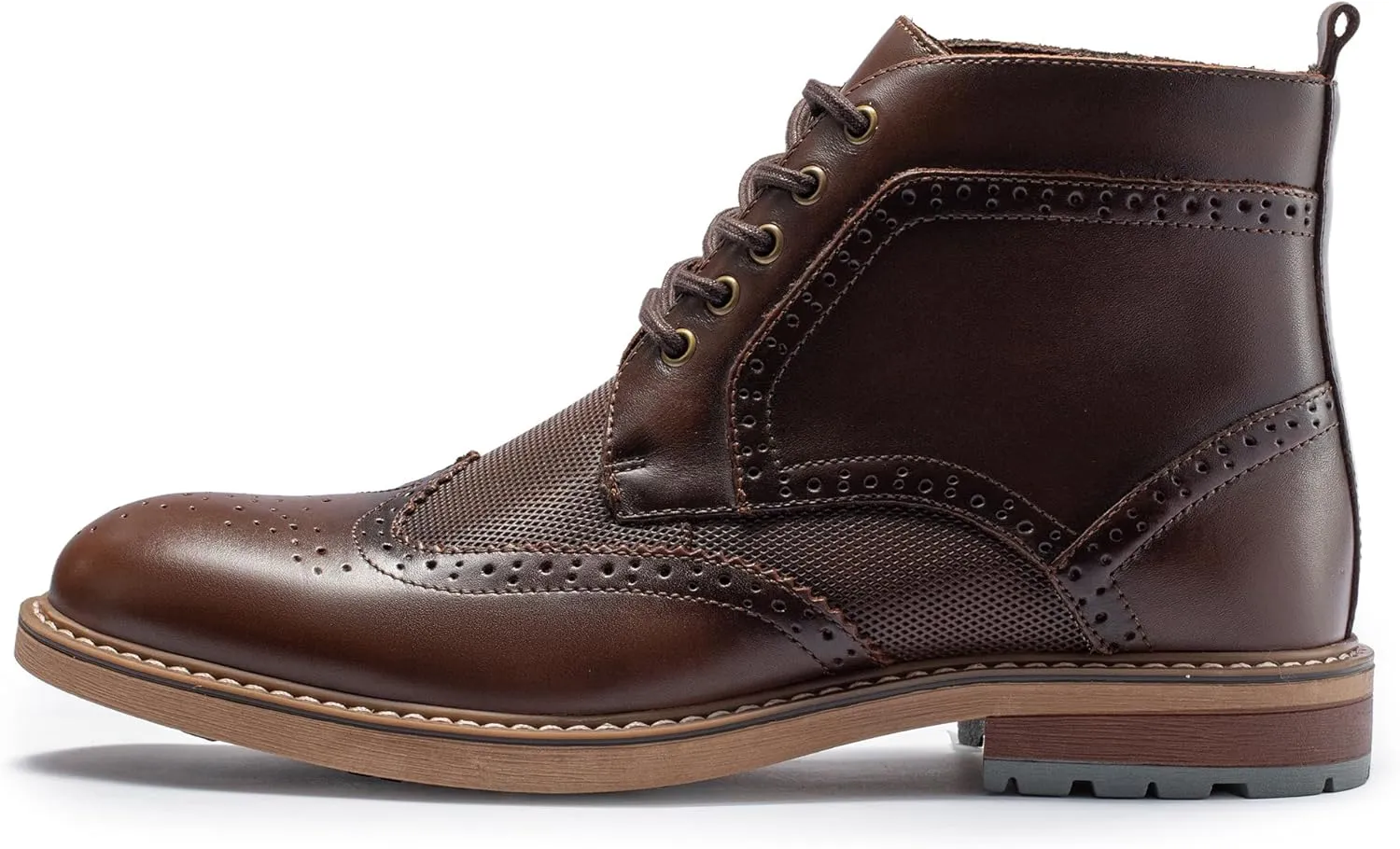 Arkbird Mens Oxford Dress Boots Fashion Casual Genuine Leather Brogue Chukka Ankle Boot for Men