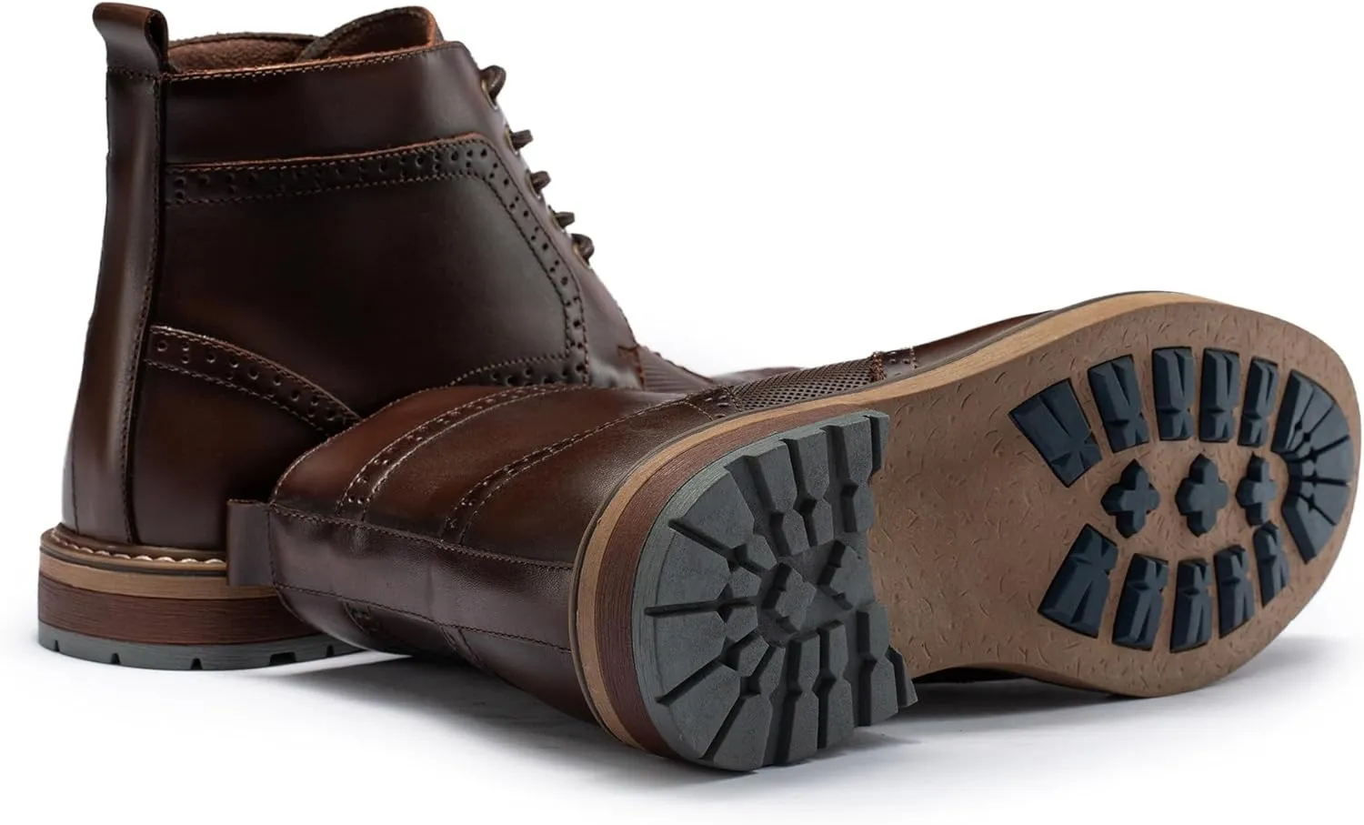 Arkbird Mens Oxford Dress Boots Fashion Casual Genuine Leather Brogue Chukka Ankle Boot for Men