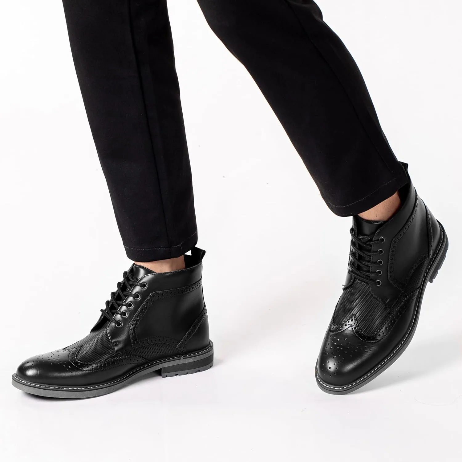 Arkbird Mens Oxford Dress Boots Fashion Casual Genuine Leather Brogue Chukka Ankle Boot for Men