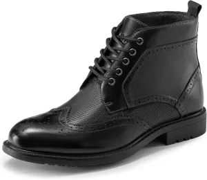 Arkbird Mens Oxford Dress Boots Fashion Casual Genuine Leather Brogue Chukka Ankle Boot for Men