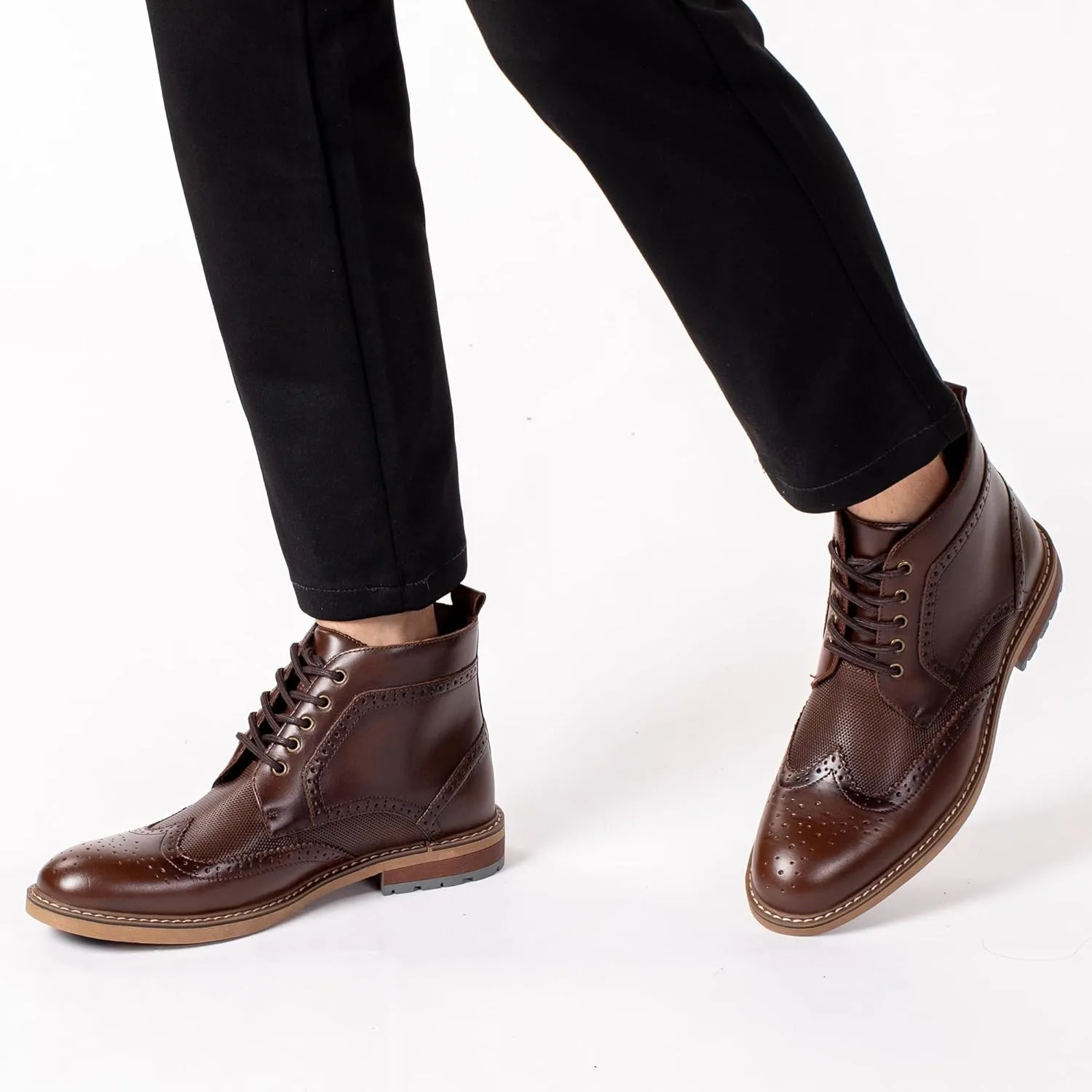 Arkbird Mens Oxford Dress Boots Fashion Casual Genuine Leather Brogue Chukka Ankle Boot for Men