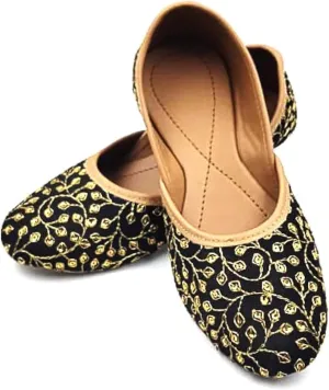 Chandrakala Kids's Wedding Traditional Mojari Punjabi Jutti Party Wear Flats for Girl,(GF101)