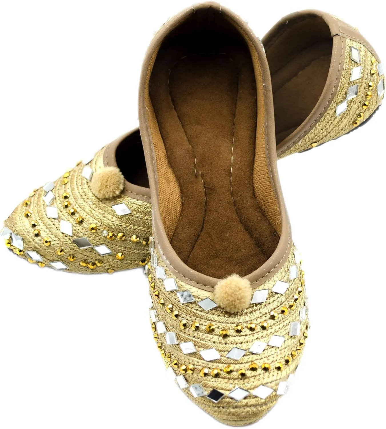 Chandrakala Kids's Wedding Traditional Mojari Punjabi Jutti Party Wear Flats for Girl,(GF101)