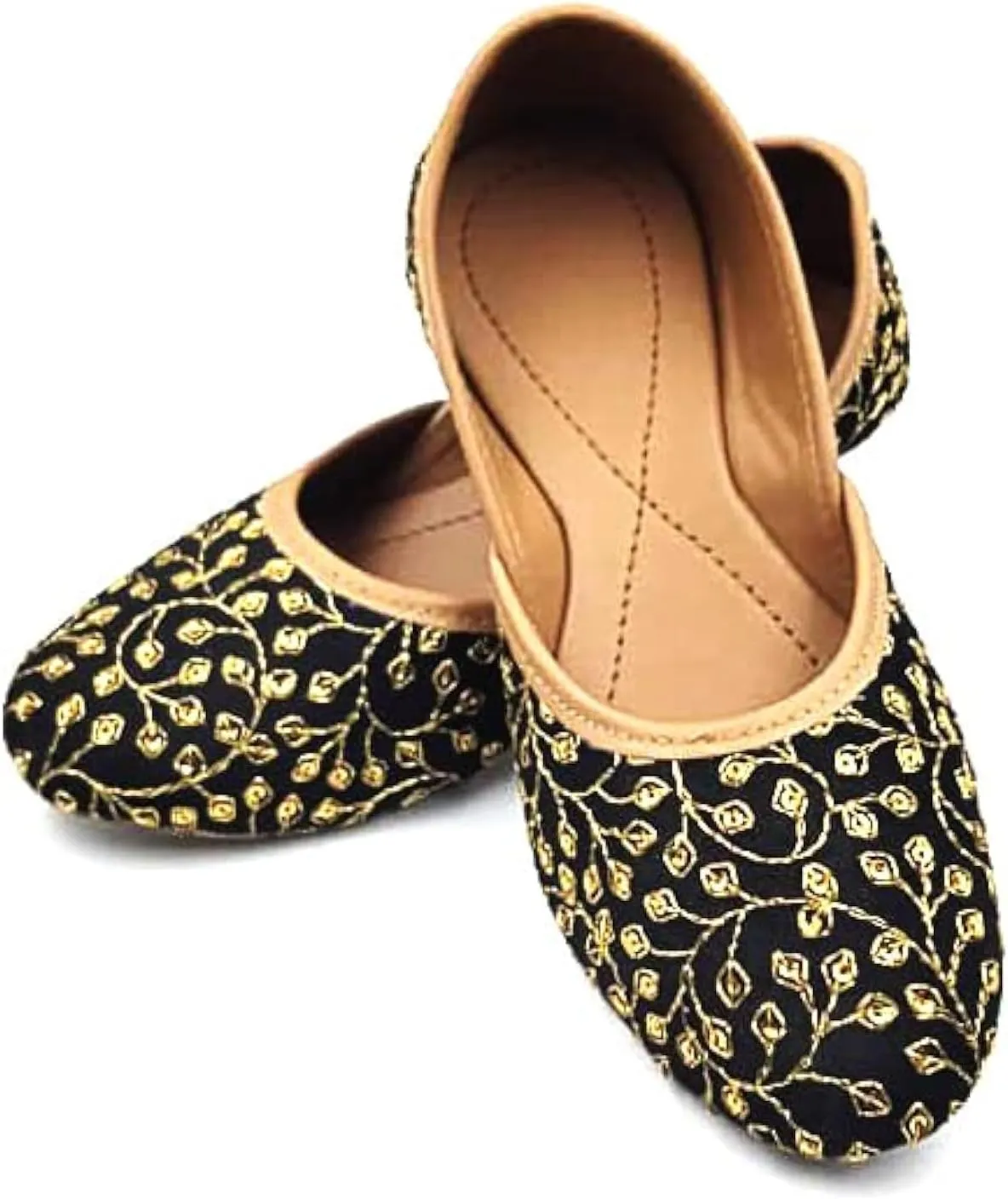 Chandrakala Kids's Wedding Traditional Mojari Punjabi Jutti Party Wear Flats for Girl,(GF101)