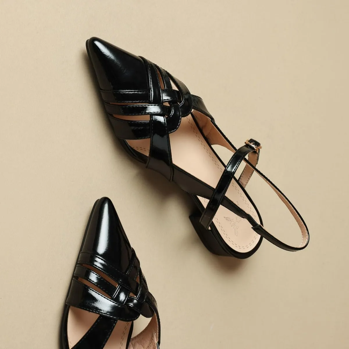 DINTAHA Pointed Toe Slingback Flats For Women,Mary Jane Flats Women,Ballet Flats Shoes For Women