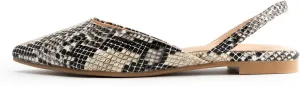 DREAMCIA Slingback Flats for Women Pointed Toe Flats Slip On Casual Office Shoes for Women Snake 7