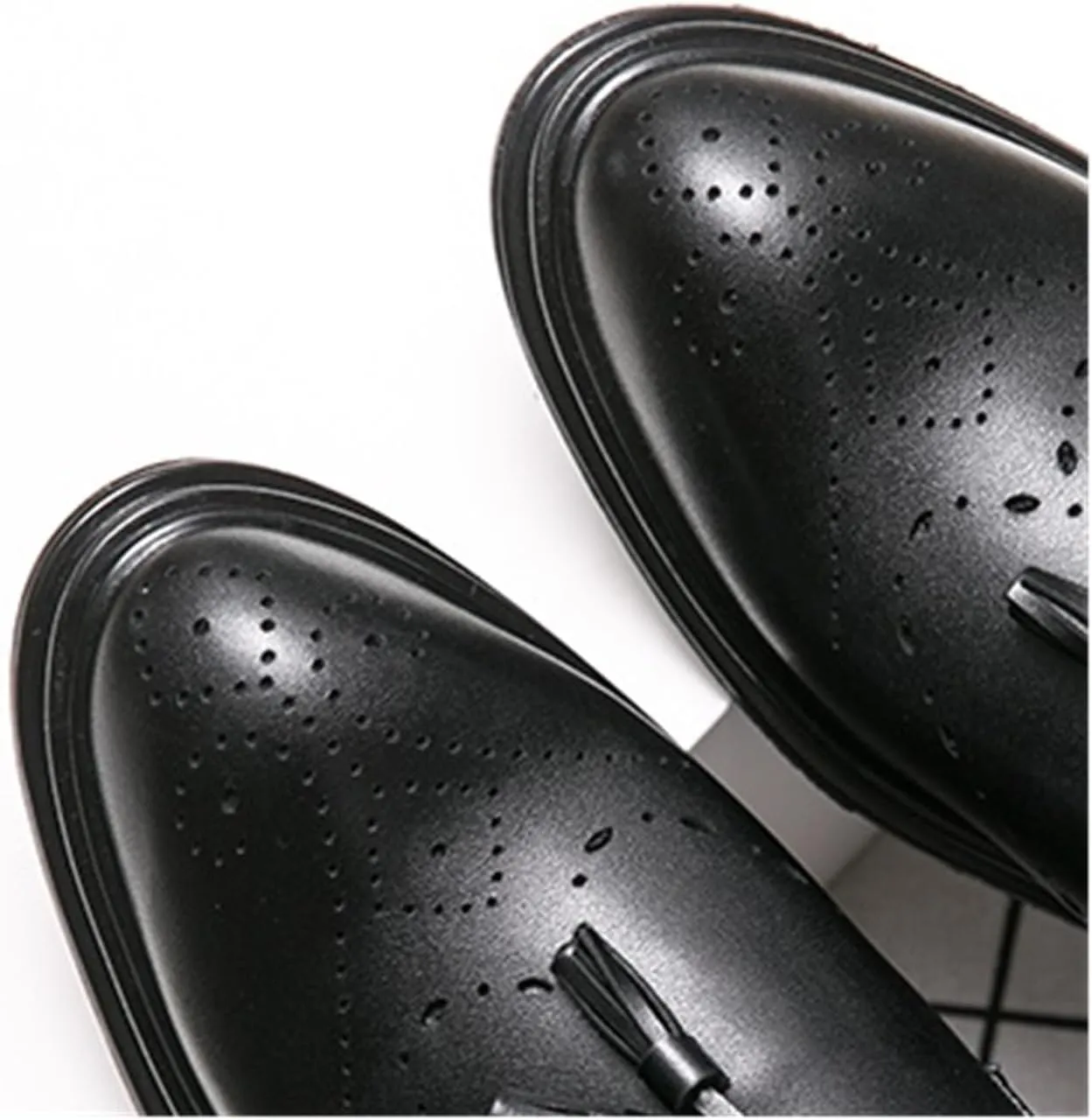 Dress Shoes for Men Men's Formal Wedding Brogue Shoes Slip-On Dress Footwear for Parties and Special Occasions