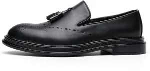 Dress Shoes for Men Men's Formal Wedding Brogue Shoes Slip-On Dress Footwear for Parties and Special Occasions