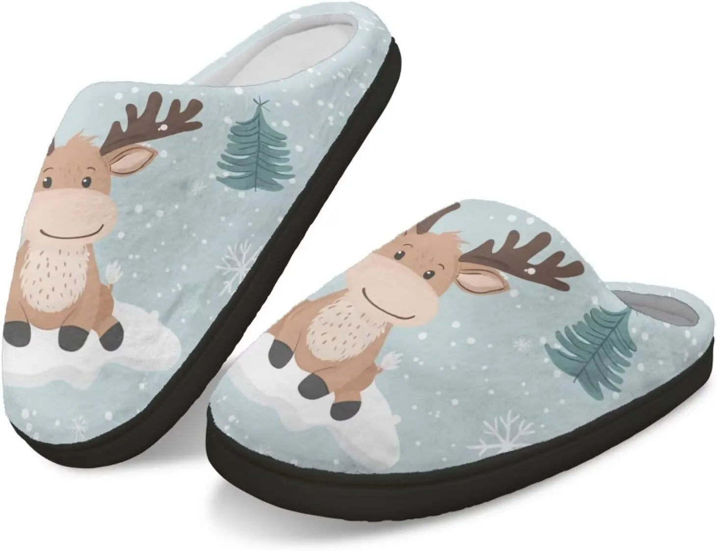 Fuzzy Slippers for Women Everyday Holiday Party Wear Warm Soft Anti-Slip