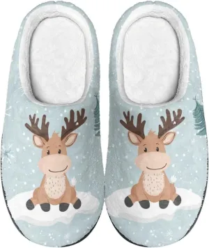 Fuzzy Slippers for Women Everyday Holiday Party Wear Warm Soft Anti-Slip