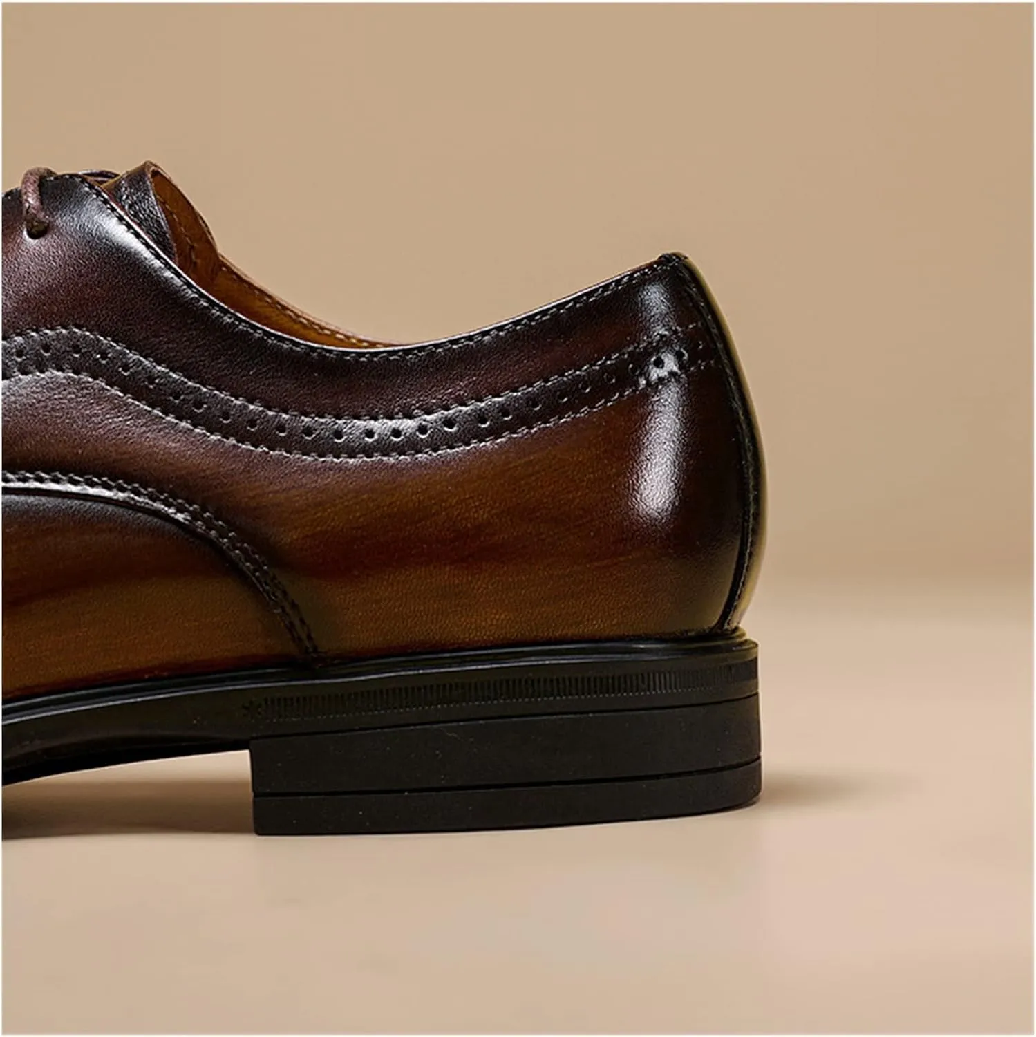 HASMI 2022 Spring and Autumn Brogue Carved Men's Leather Shoes Business British Style Shoes Casual Men's Leather Shoes