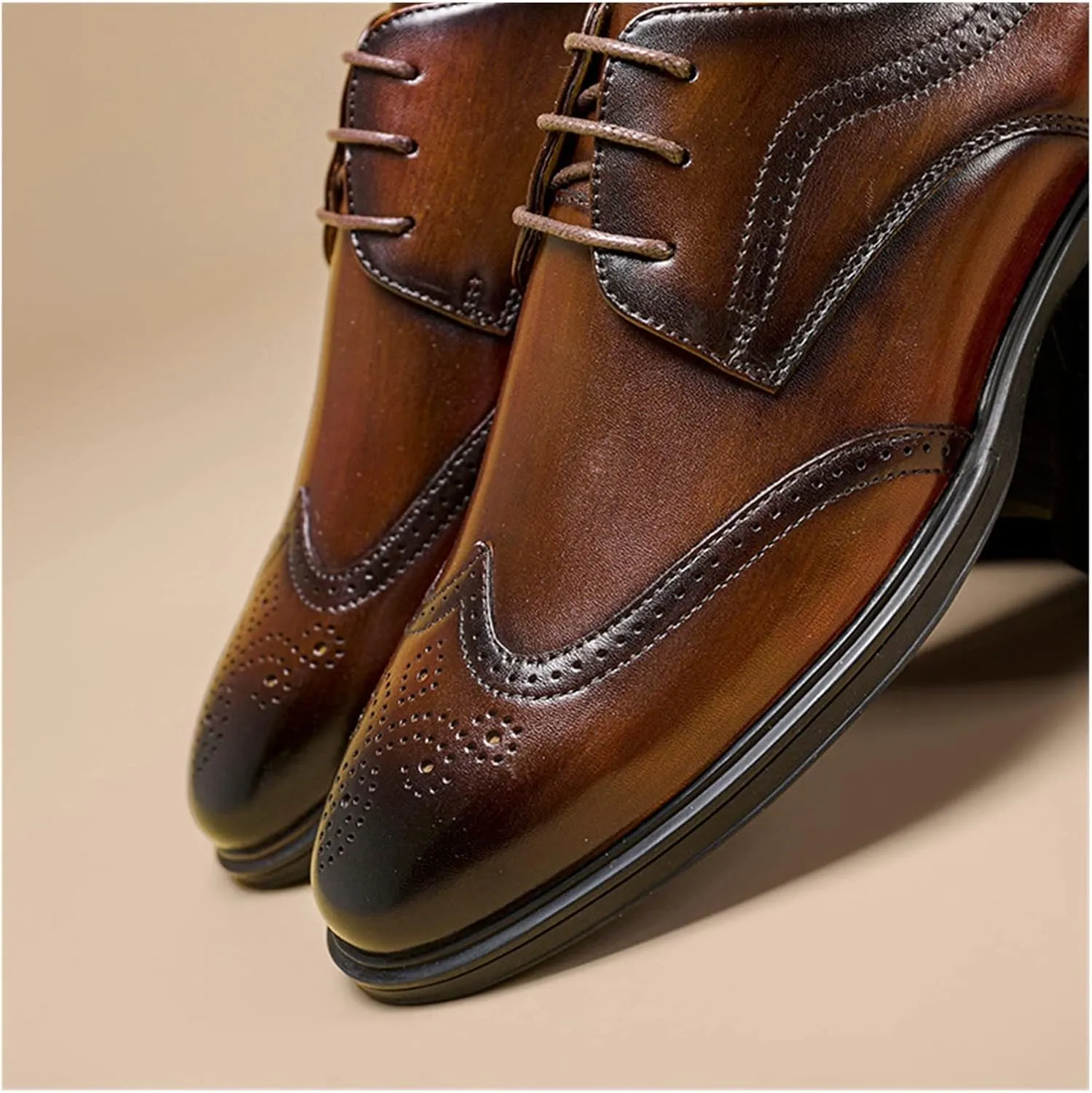 HASMI 2022 Spring and Autumn Brogue Carved Men's Leather Shoes Business British Style Shoes Casual Men's Leather Shoes