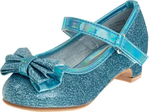 Josmo Girls Sparkly Dress Bow Sandals - Formal Party Wear Shoes