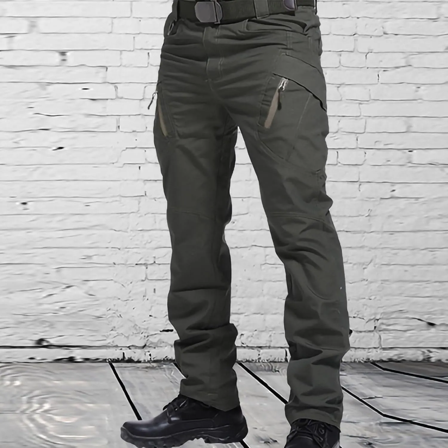 Men's Cargo Pants Relaxed Fit Water-Proof Outdoor Hiking Tactical Pants Stretchy Straight Fit Combat Pants Workwear