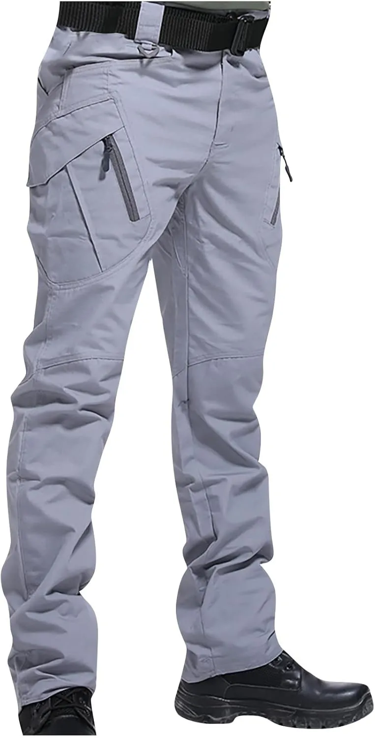 Men's Cargo Pants Relaxed Fit Water-Proof Outdoor Hiking Tactical Pants Stretchy Straight Fit Combat Pants Workwear