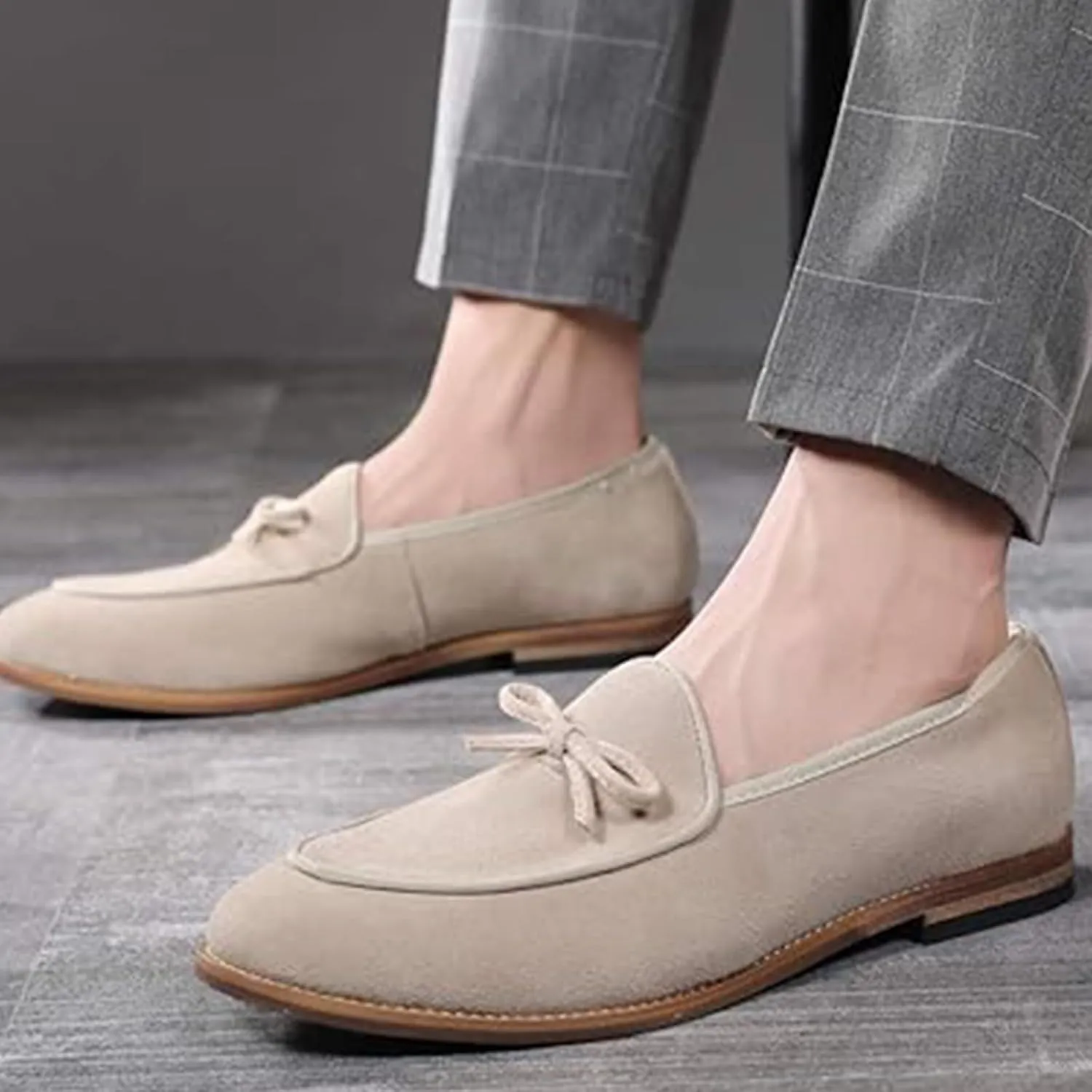 Men's Casual Bow Slip-On Driving Penny Loafers