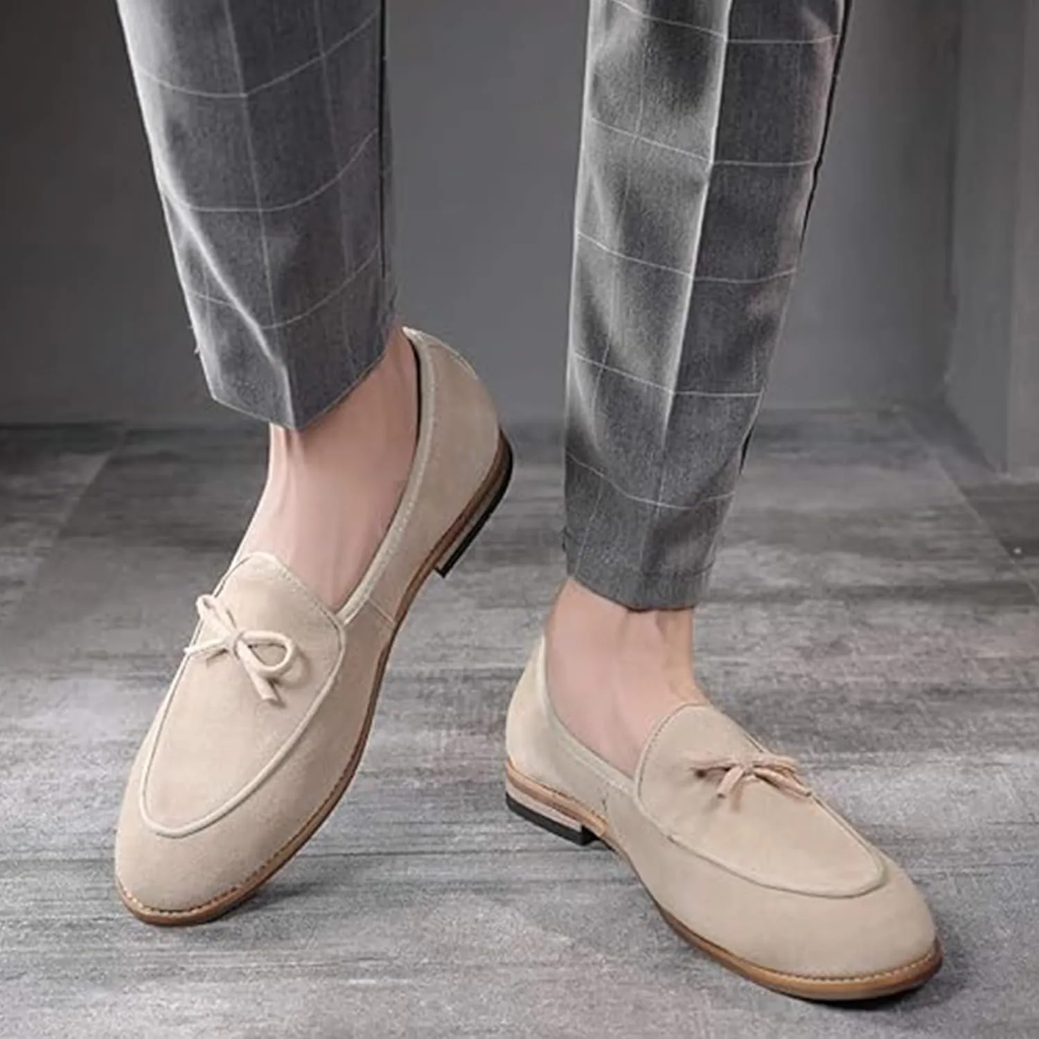Men's Casual Bow Slip-On Driving Penny Loafers