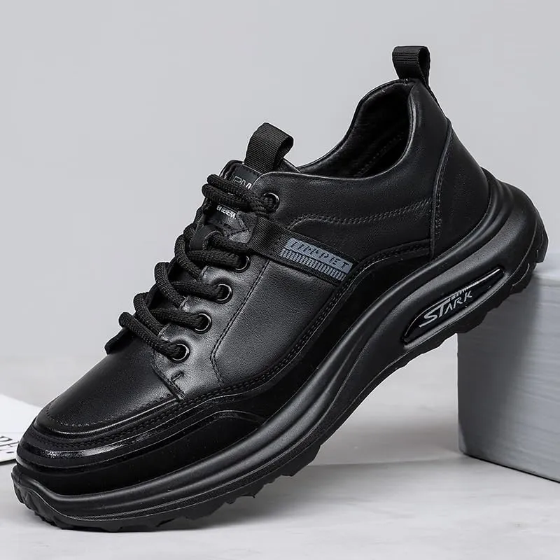 Men's Classic Lace-up Formal Oxfords Retro Dress Oxford Breathable Comfy Non Slip Rubber Sole Leather Brogue Shoes