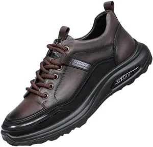 Men's Classic Lace-up Formal Oxfords Retro Dress Oxford Breathable Comfy Non Slip Rubber Sole Leather Brogue Shoes