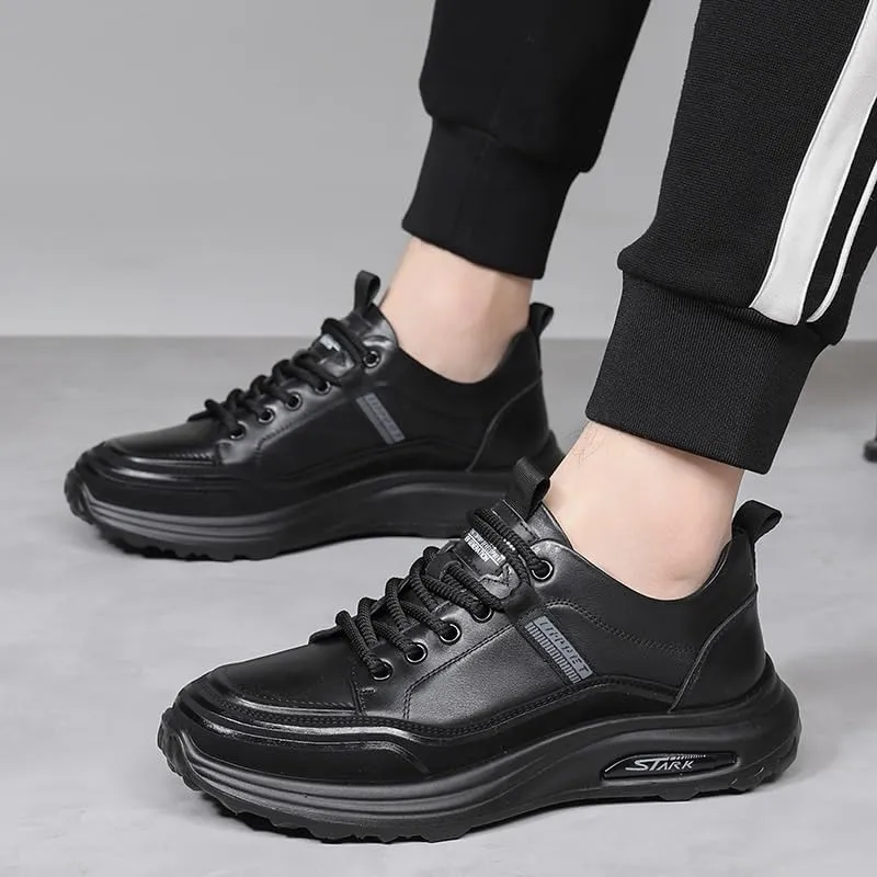 Men's Classic Lace-up Formal Oxfords Retro Dress Oxford Breathable Comfy Non Slip Rubber Sole Leather Brogue Shoes