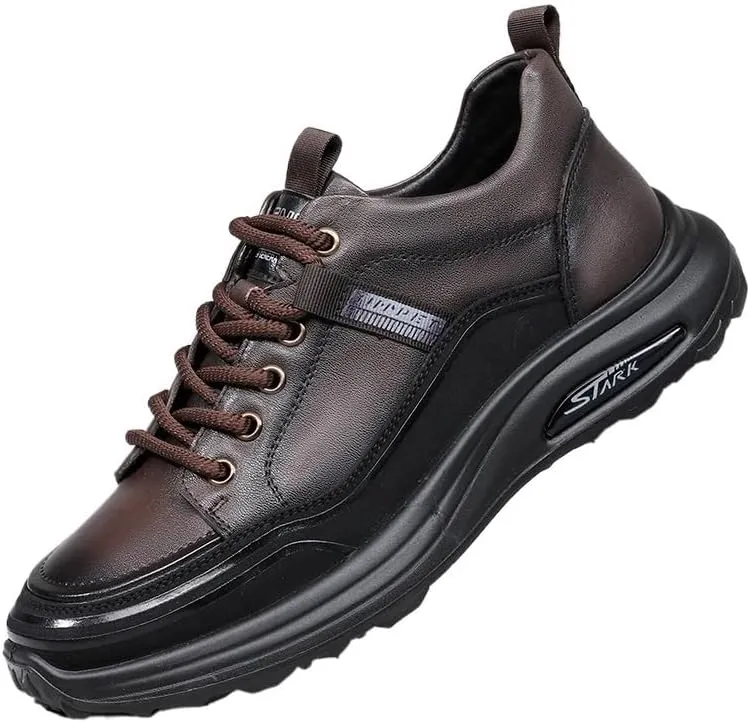 Men's Classic Lace-up Formal Oxfords Retro Dress Oxford Breathable Comfy Non Slip Rubber Sole Leather Brogue Shoes