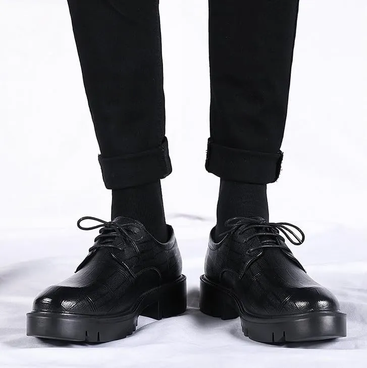 Men's Classic Leather Dress Shoes Men Formal Business Oxford Derby Shoes Wingtip Retro Brogue Shoes for Men(7)