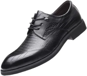 Men's Dress Shoes Business Classic Lace Up Wingtip Formal Oxford Shoes Mens Tuxedo Shoes