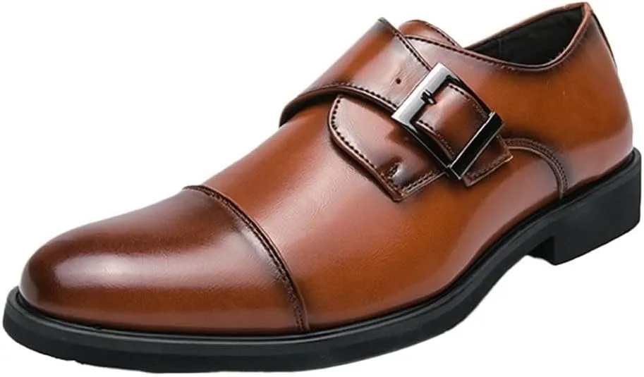 Men's Leather Dress Shoes, Stylish Lace-Up Brogue Shoes for Men, Business Casual Shoes, Formal Office, Party & Wedding Footwear, Classic Men's Lace-Up Brogue Shoes for All Occasions