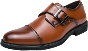 Men's Leather Dress Shoes, Stylish Lace-Up Brogue Shoes for Men, Business Casual Shoes, Formal Office, Party & Wedding Footwear, Classic Men's Lace-Up Brogue Shoes for All Occasions
