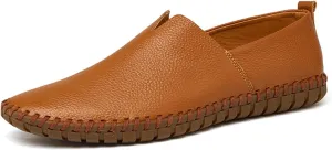 Men's Loafers Casual Slip On Leather Shoes Soft Penny Loafers for Men Lightweight Driving Boat Shoes