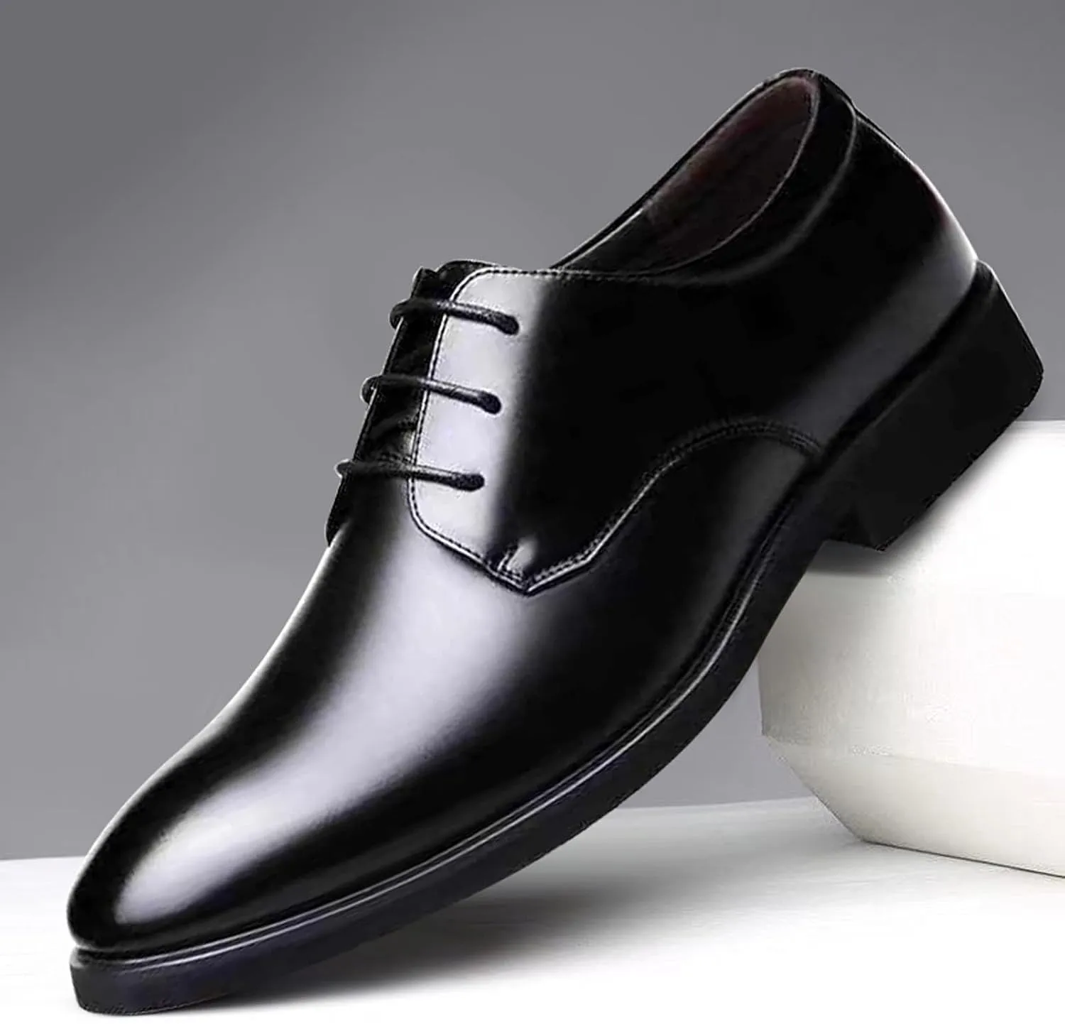 Men's Oxfords Fashion Leather Lace Up Comfortable Cushioned Formal Classic Dress Business Brogue Shoes