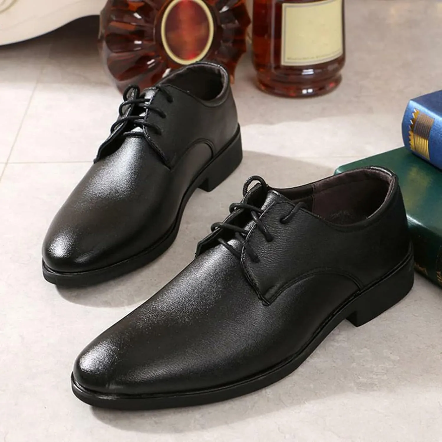 Men's Oxfords Fashion Leather Lace Up Comfortable Cushioned Formal Classic Dress Business Brogue Shoes