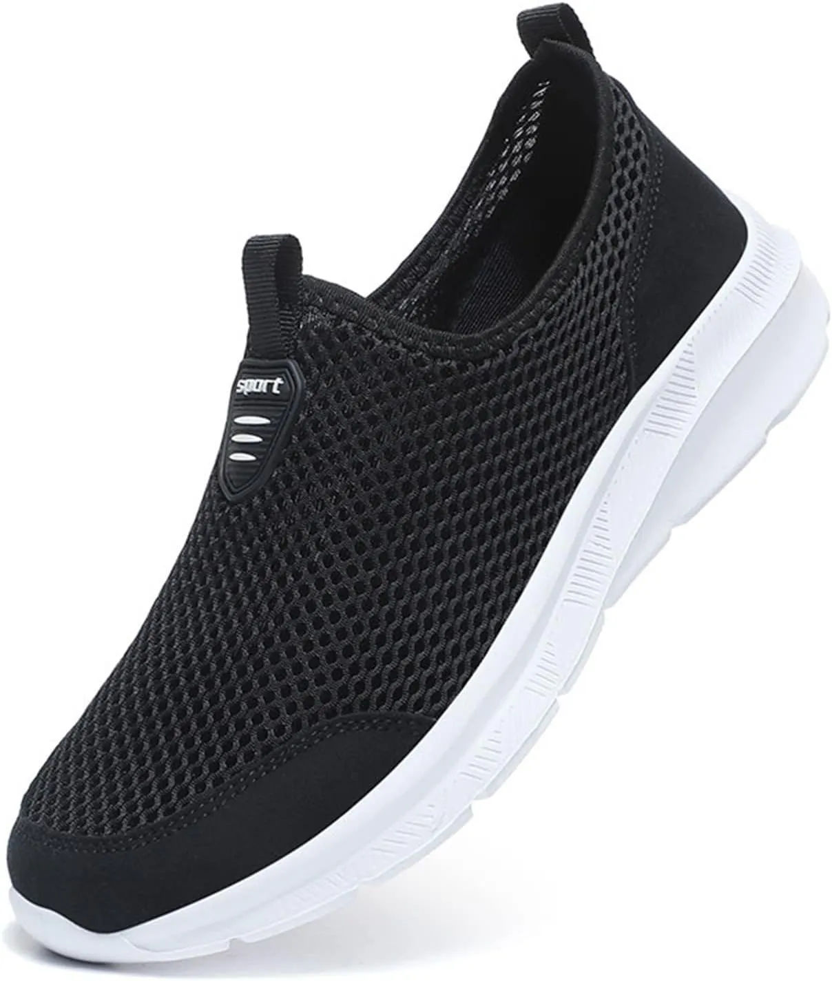 Mens Slip On Walking Shoes Lightweight Breathable Non Slip Running Shoes Comfortable Fashion Sneakers for Men