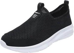 Mens Slip On Walking Shoes Lightweight Breathable Non Slip Running Shoes Comfortable Fashion Sneakers for Men