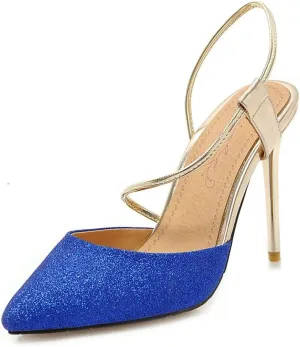 MRKEWUNEY Womens Ankle Strap Stiletto Heels Sandals