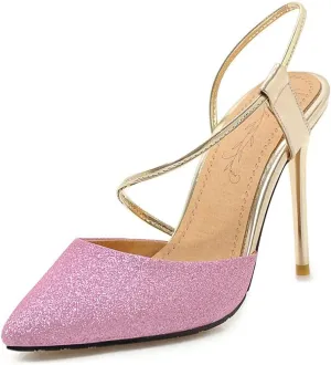 MRKEWUNEY Womens Ankle Strap Stiletto Heels Sandals