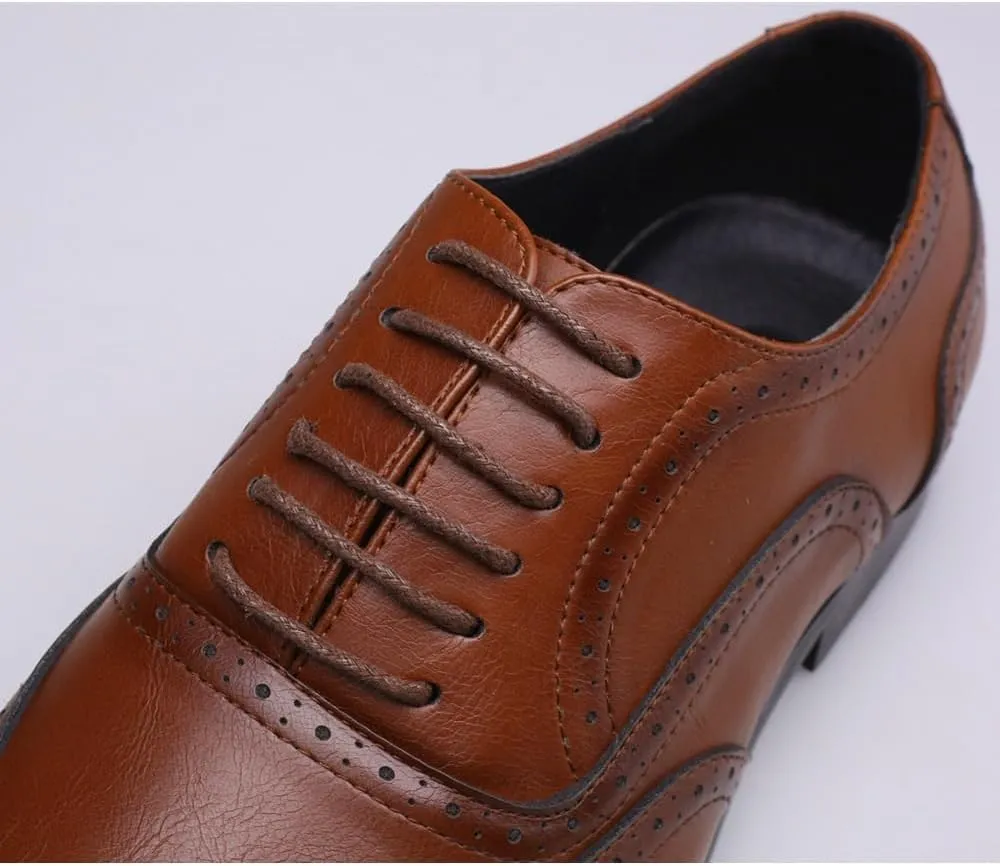 New Formal Leather Shoes for Men Men's Business Casual Leather Shoes Dinner Party Pointy Shoeses Fashion Brogue Men's Shoes