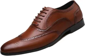 New Formal Leather Shoes for Men Men's Business Casual Leather Shoes Dinner Party Pointy Shoeses Fashion Brogue Men's Shoes