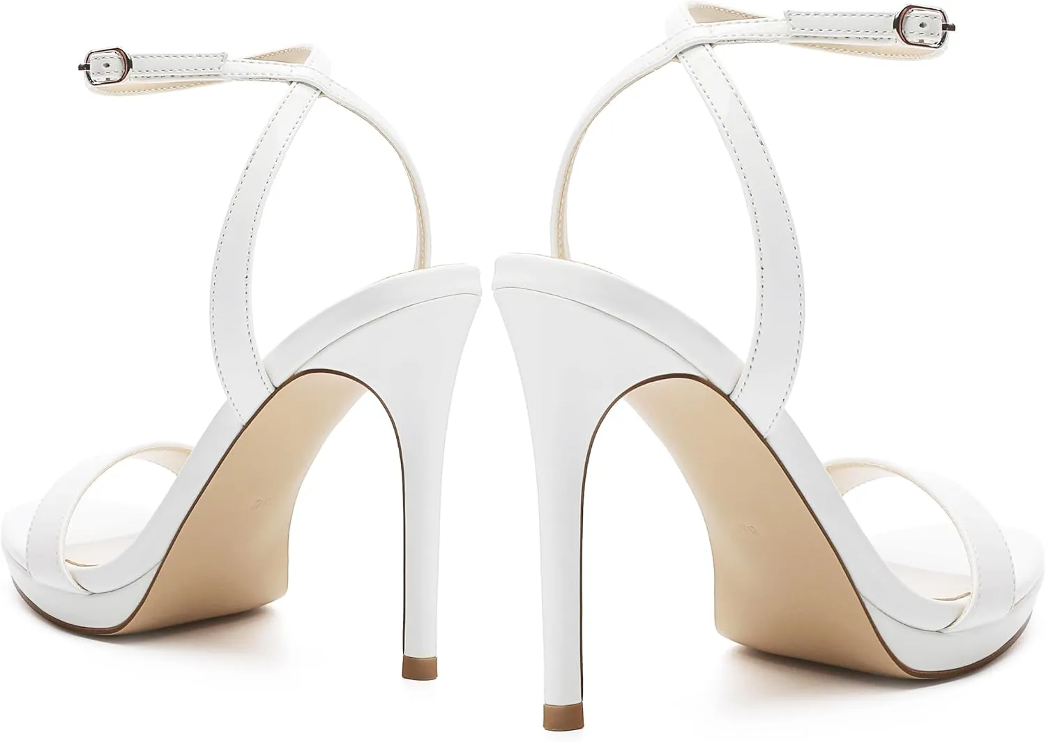 Platform Stiletto High Heels for Women, Open Toe Ankle Strap Sexy Heeled Sandals for Wedding Party Dress