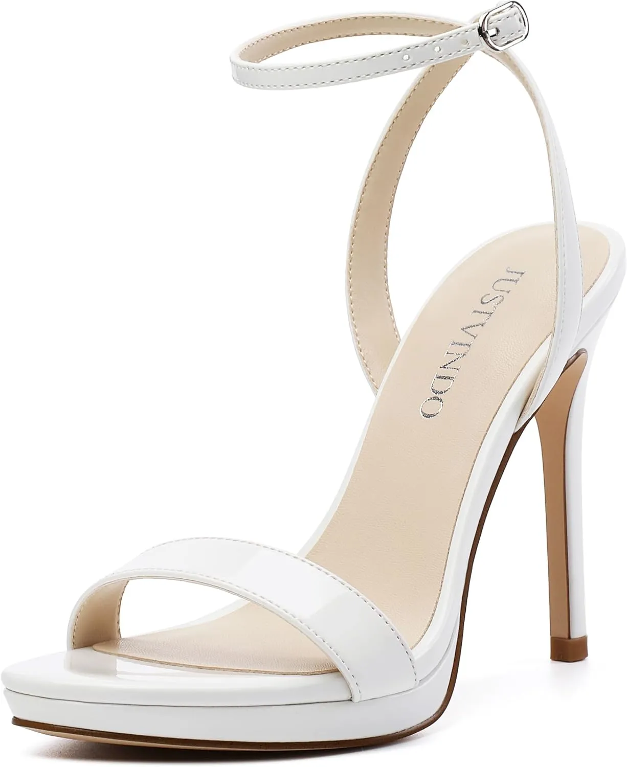Platform Stiletto High Heels for Women, Open Toe Ankle Strap Sexy Heeled Sandals for Wedding Party Dress