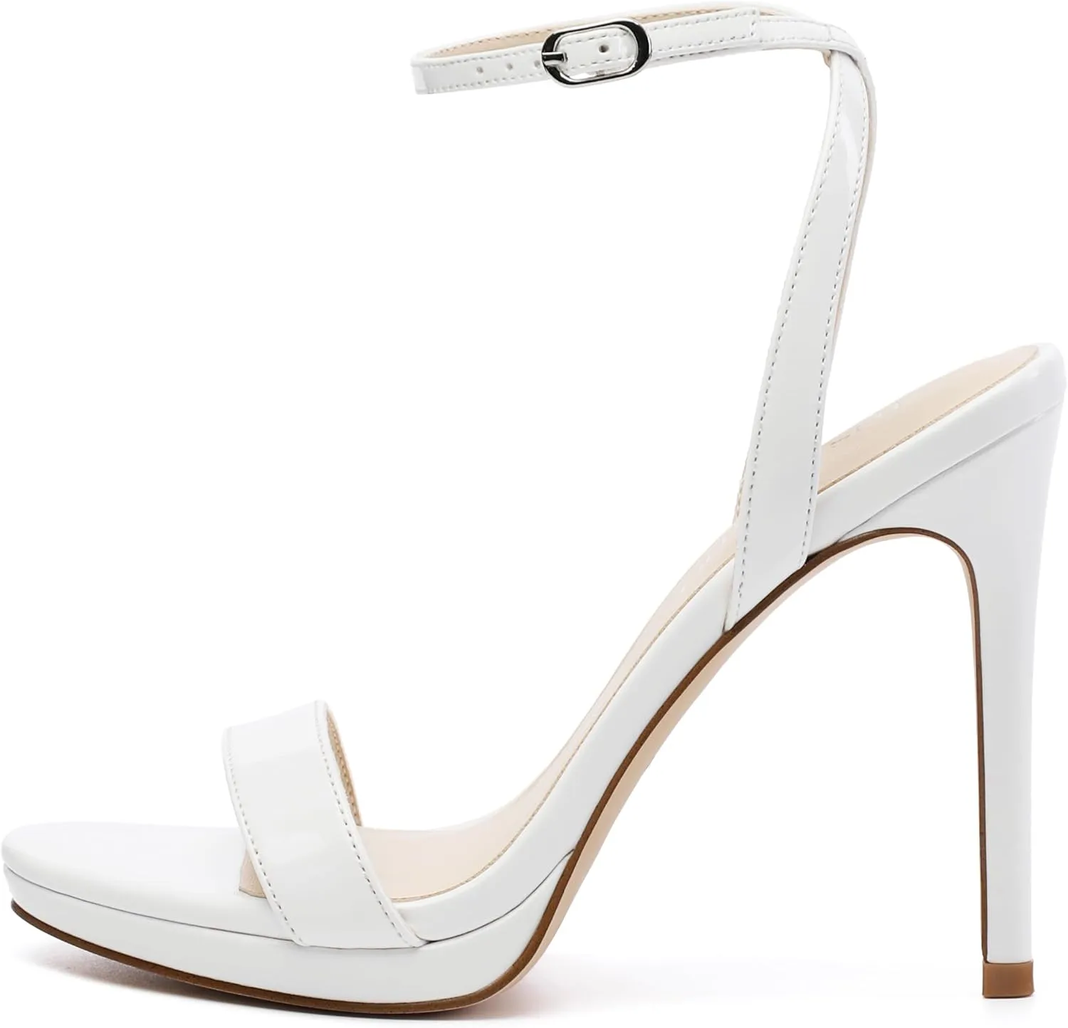 Platform Stiletto High Heels for Women, Open Toe Ankle Strap Sexy Heeled Sandals for Wedding Party Dress
