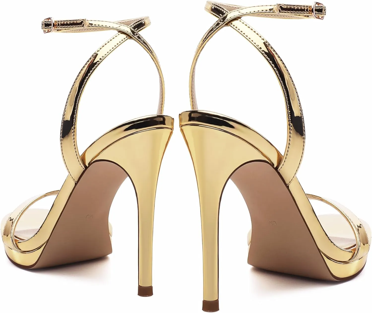 Platform Stiletto High Heels for Women, Open Toe Ankle Strap Sexy Heeled Sandals for Wedding Party Dress