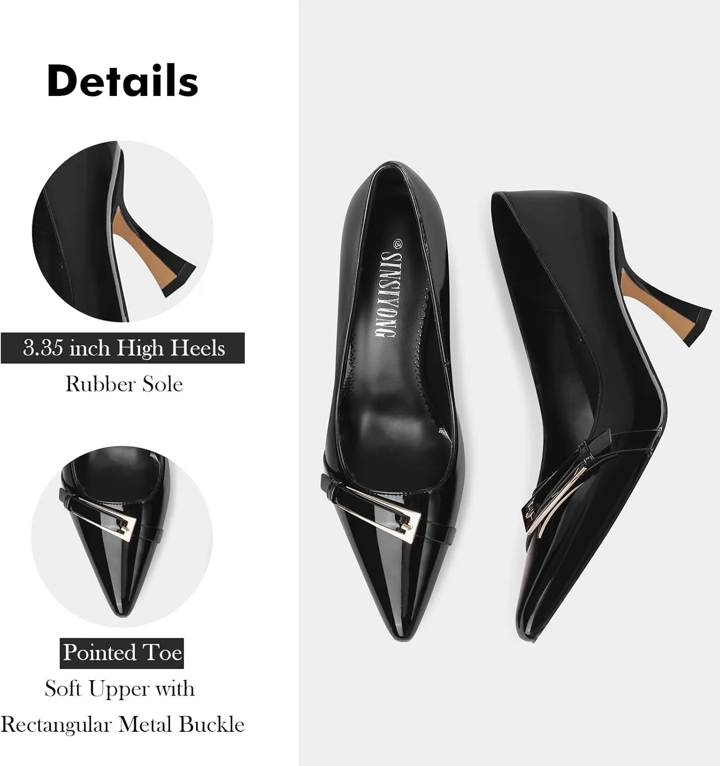 Pumps for Women Pointed Toe High Stiletto Heels Comfortable Work Dress Shoes