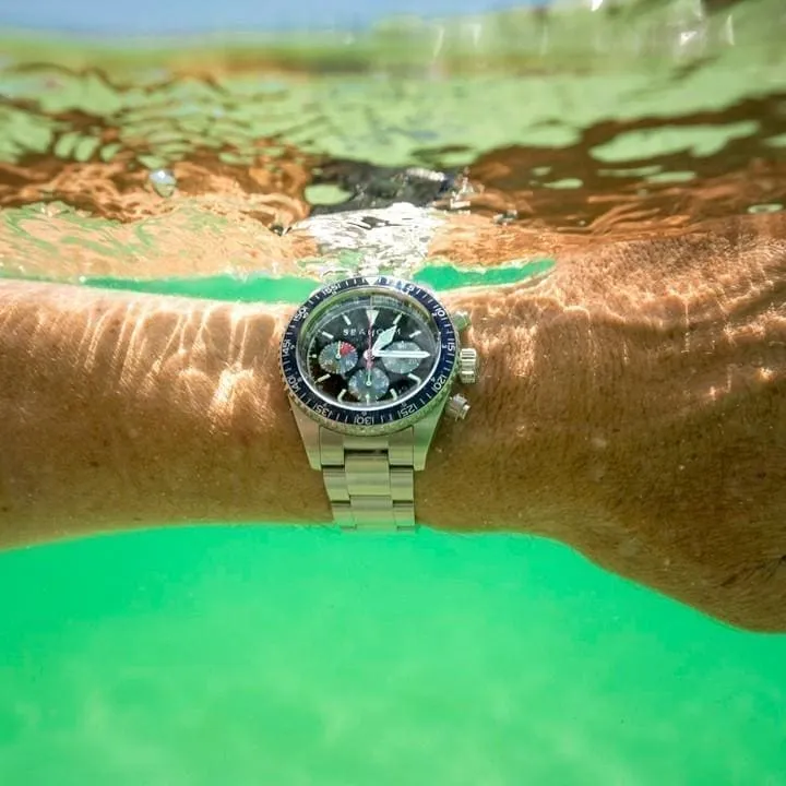 Seaholm Flats Chronograph Watch Black Dial at Regard Jewelry in Austin, Texas