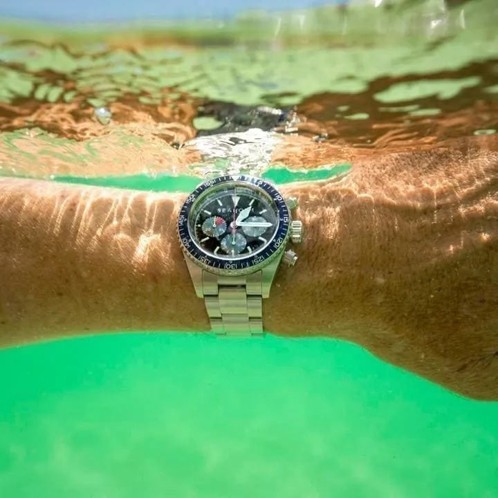 Seaholm Flats Chronograph Watch Black Dial at Regard Jewelry in Austin, Texas