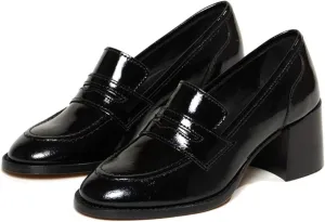 SHODENSE Women Vintage Chunky Heel Loafers Pumps Platform Round Closed Toe Oxford Shoes Burnished Matte Patent Suede Slip On Dress Loafer Stacked Block Heels Office Formal Work Business 4-11 M US